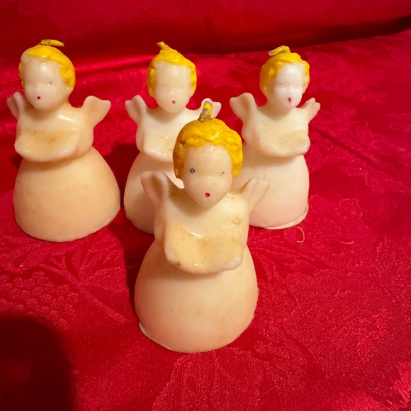 Vintage Christmas Tavern Candles Singing Choir Angels Lot Of 4 in original box - Picture 6 of 9
